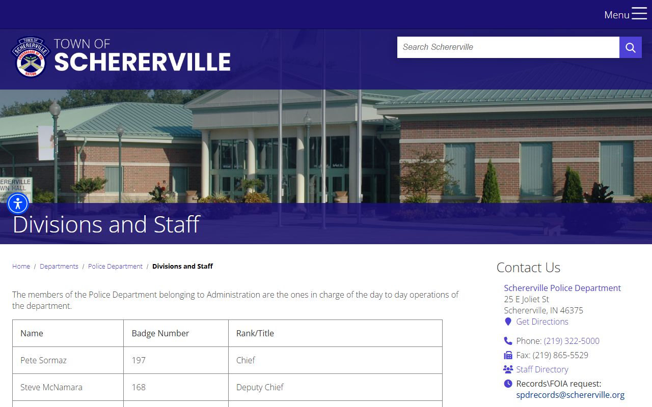 Schererville Police Department