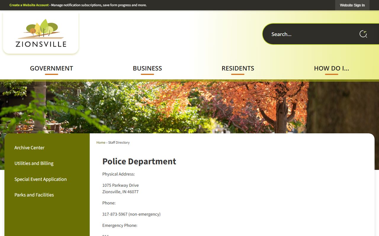 Zionsville Police Department