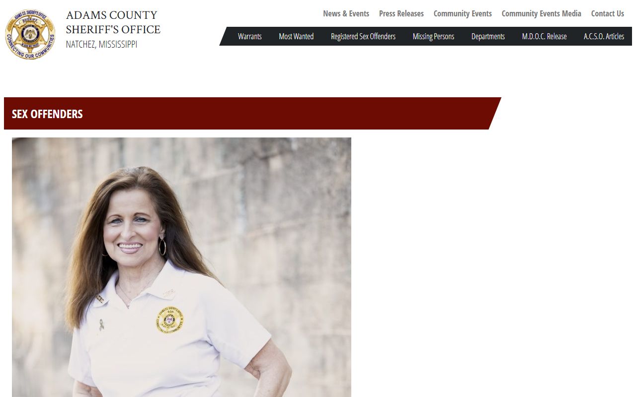 Adams County sex offender registry sheriff