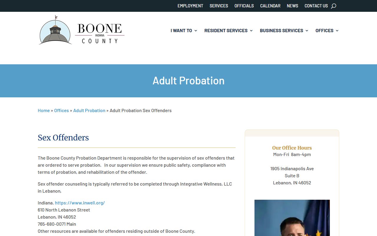 Boone County sex offender registry sheriff
