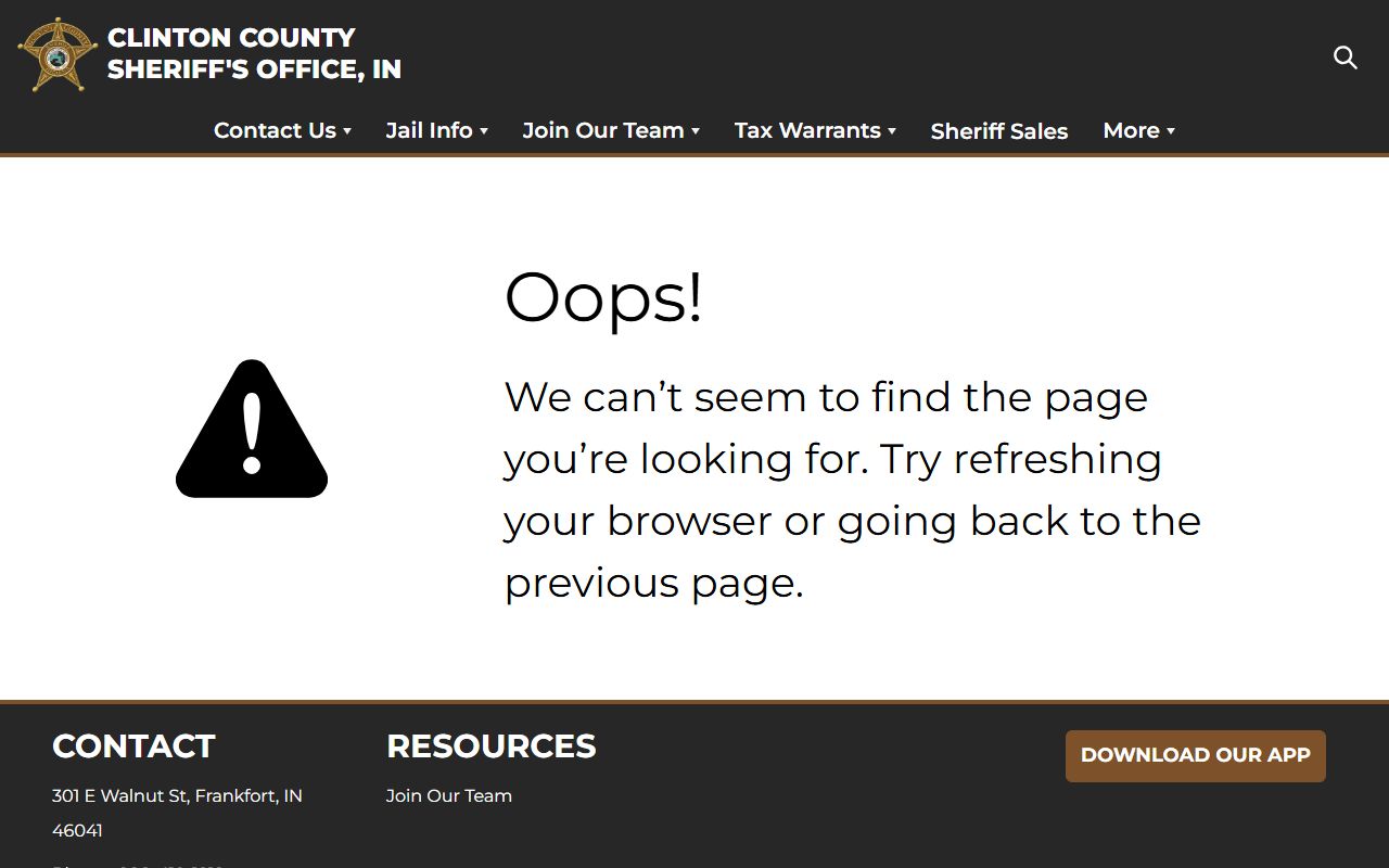 Clinton County sex offender registry sheriff