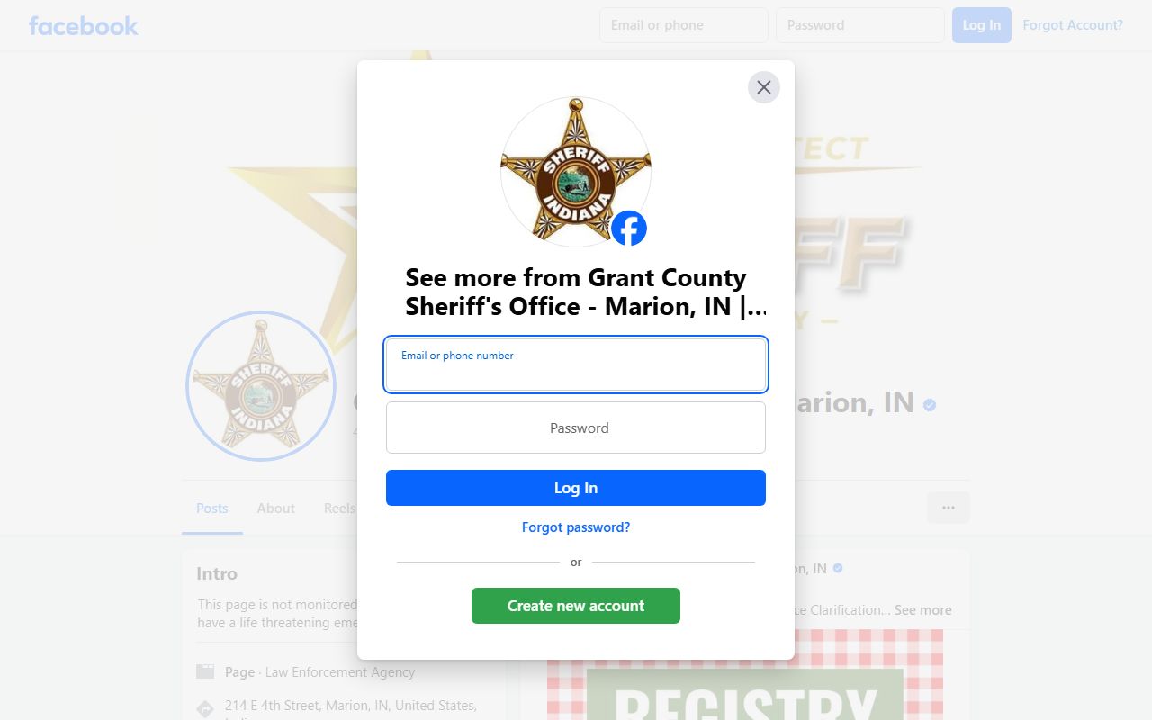 Grant County sex offender registry