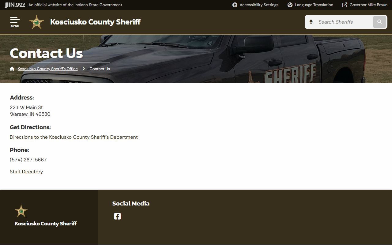 Kosciusko County sex offender registry Indiana