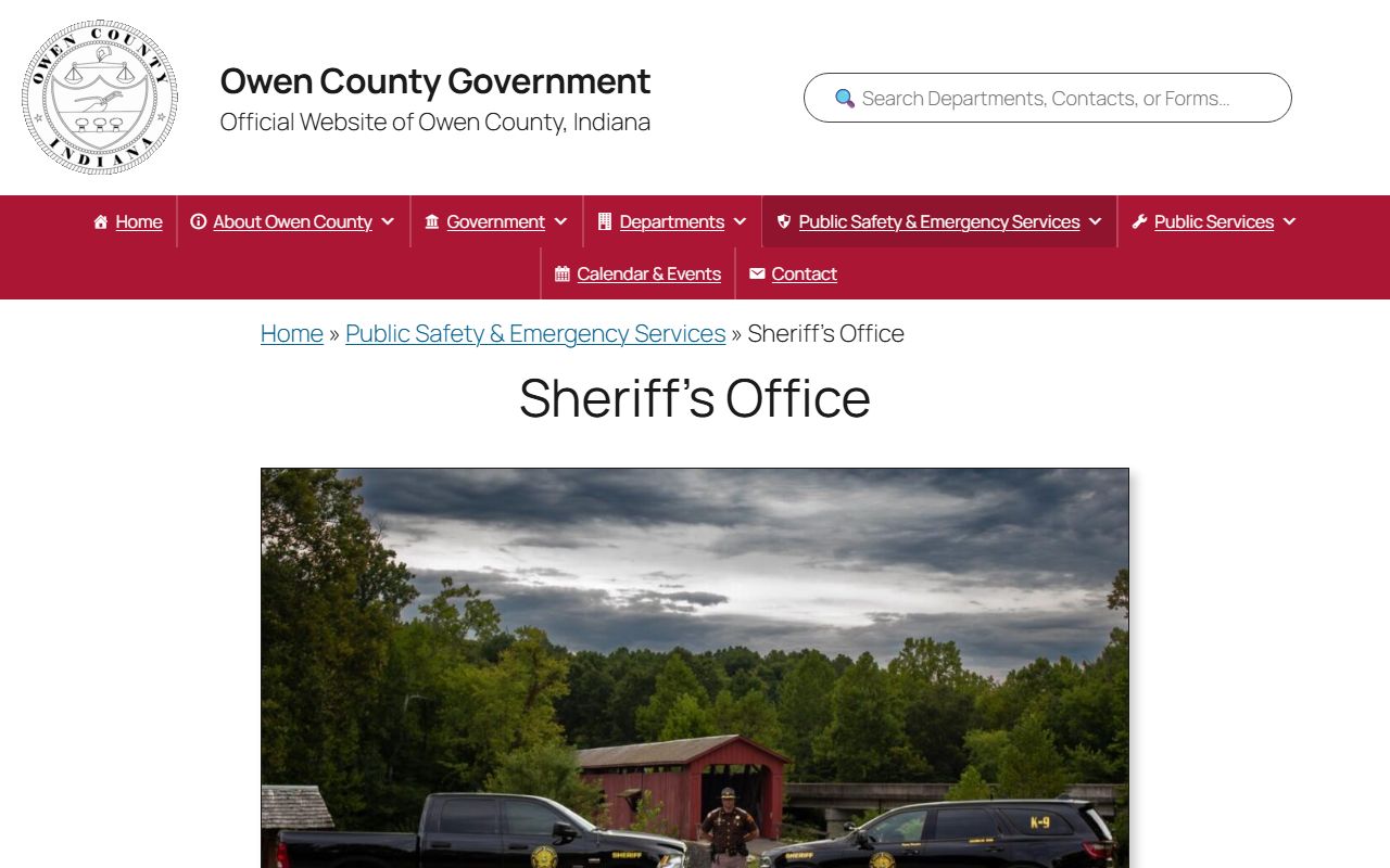 Owen County Sheriff sex offender registry