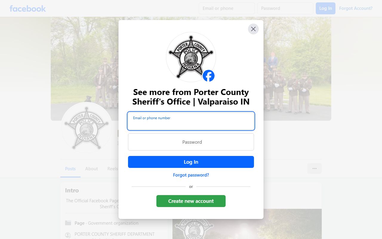Porter County sex offender registry