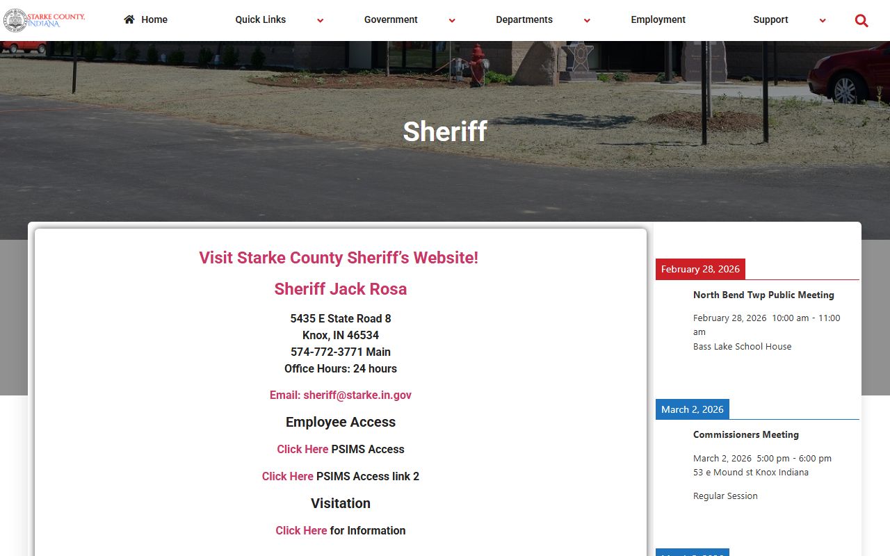 Starke County Sheriff sex offender registry