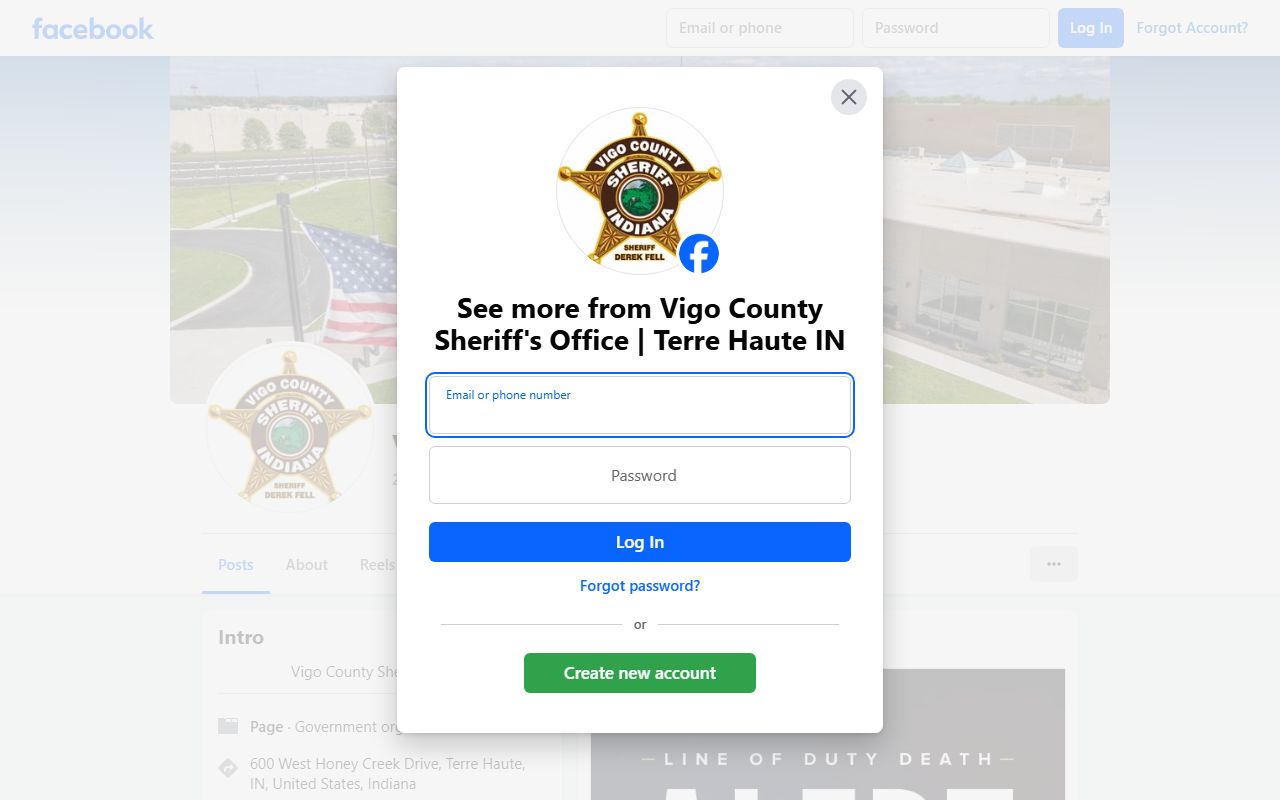 Vigo County Sheriff sex offender registry