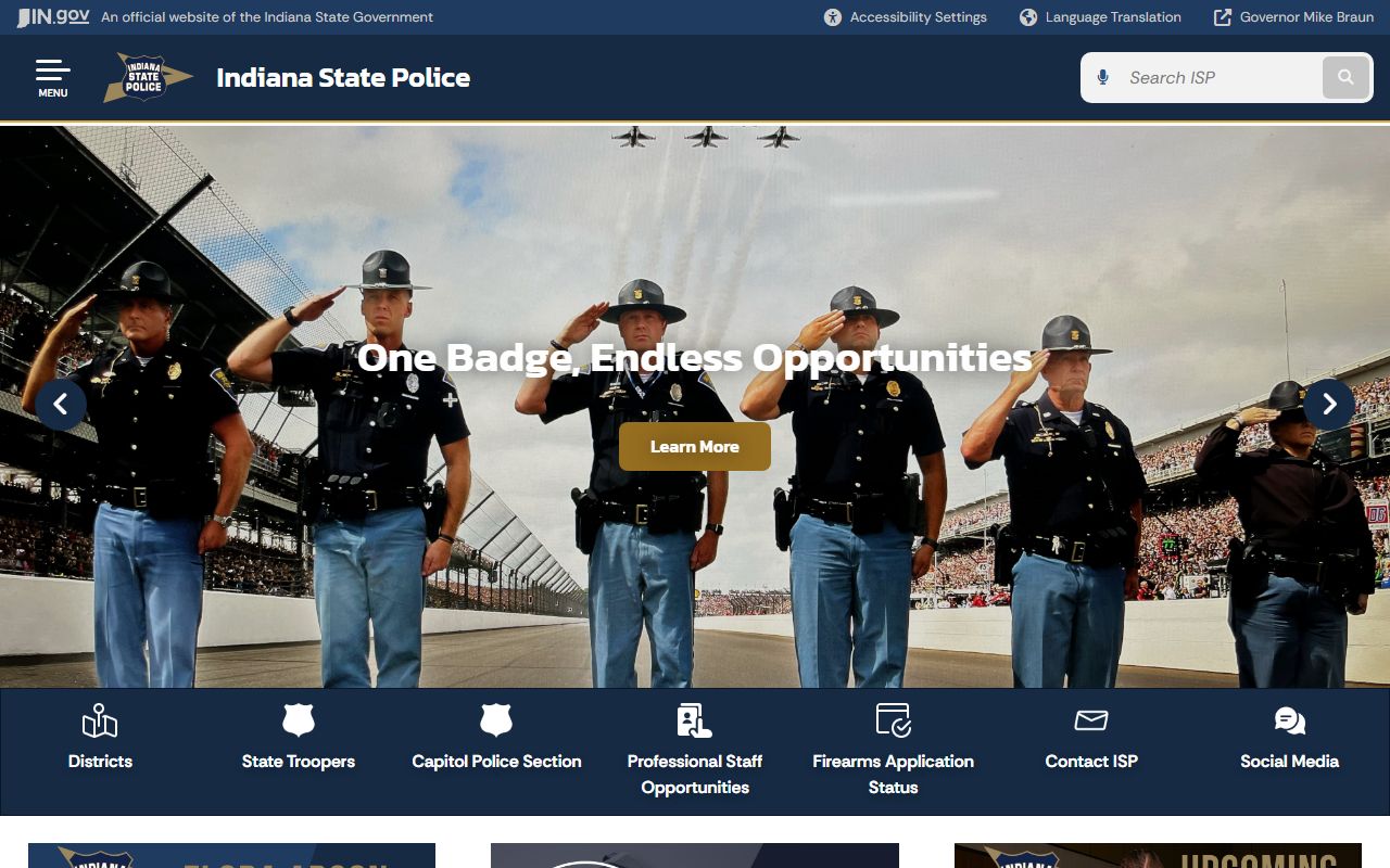 Indiana State Police information on sex offender registry