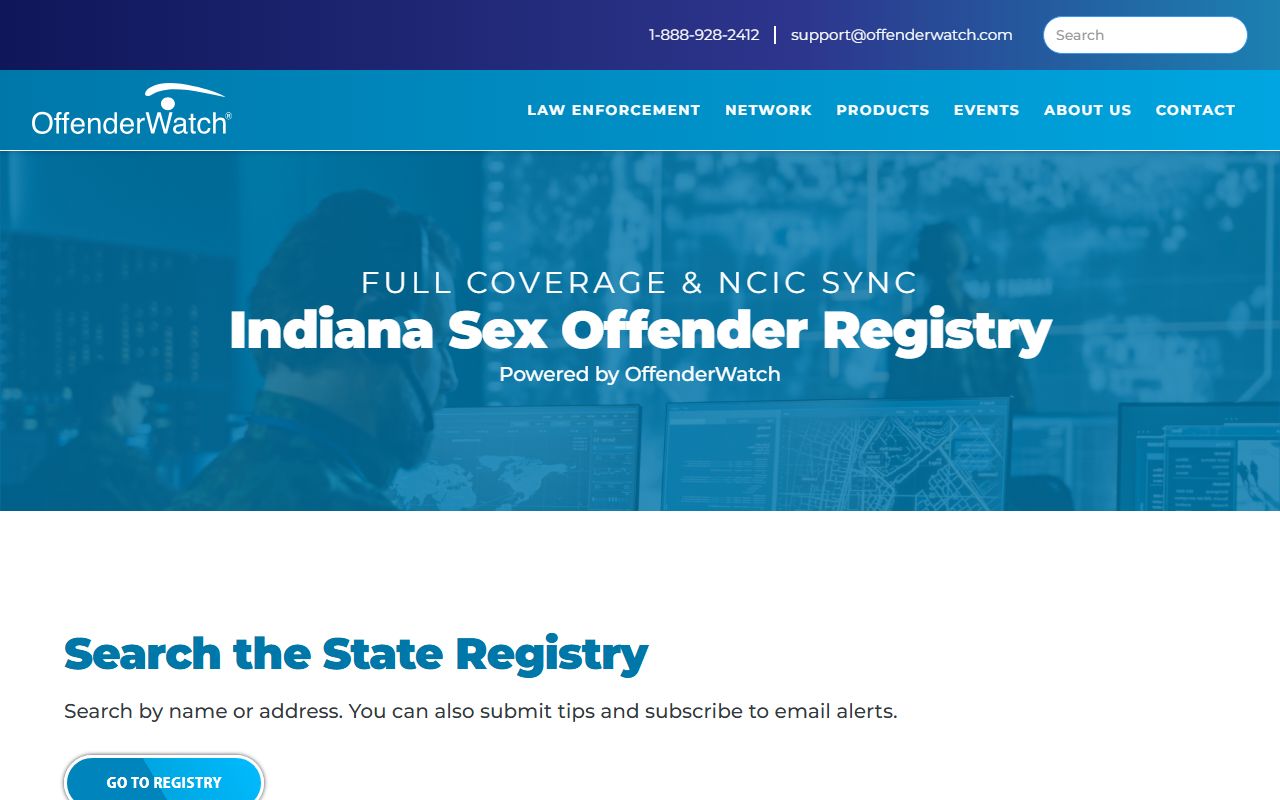 OffenderWatch network Indiana sex offender registry search